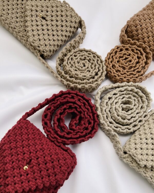 Tara • Macrame Mini Bag | With Card Pocket - Image 11